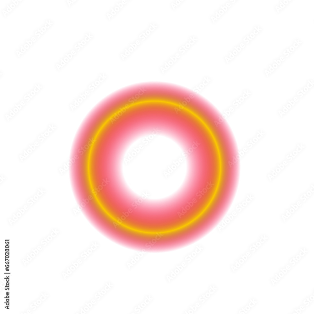 Obraz premium Shining circle frame with gradient isolated on transparent background. Fluid vivid color gradients collection