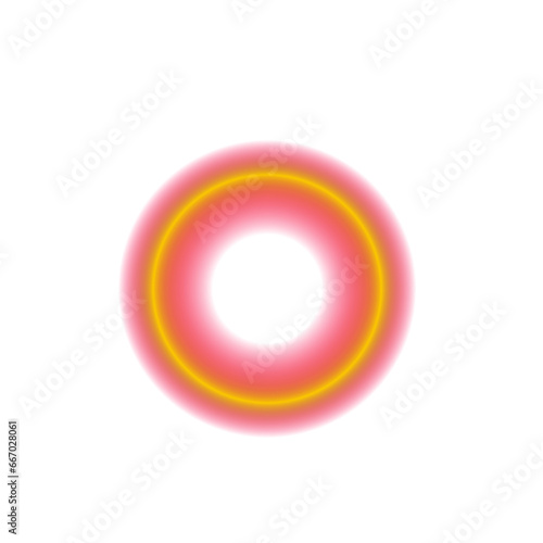 Shining circle frame with gradient isolated on transparent background. Fluid vivid color gradients collection