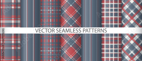 Set tartan vector background. Texture pattern plaid. Check seamless textile fabric.