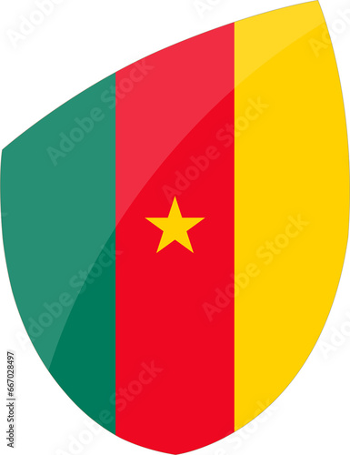Cameroon flag in rugby icon style Free Download Cameroon flag in rugby icon style - GFXLoad