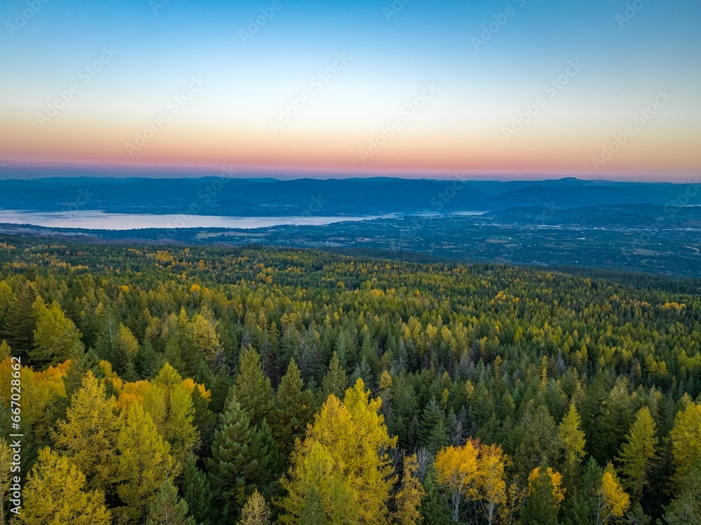 Aerial view of Myra-Bellevue Provincial Park in Kelowna, British Columbia, Canada Aerial view of Myra-Bellevue Provincial Park in Kelowna, British Columbia, Canada