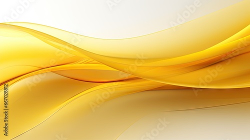  an abstract yellow background with wavy lines and curves on it. generative ai