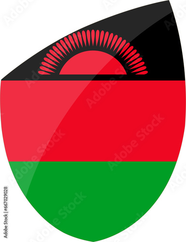 Free Download Malawi flag in rugby icon style - GFXLoad