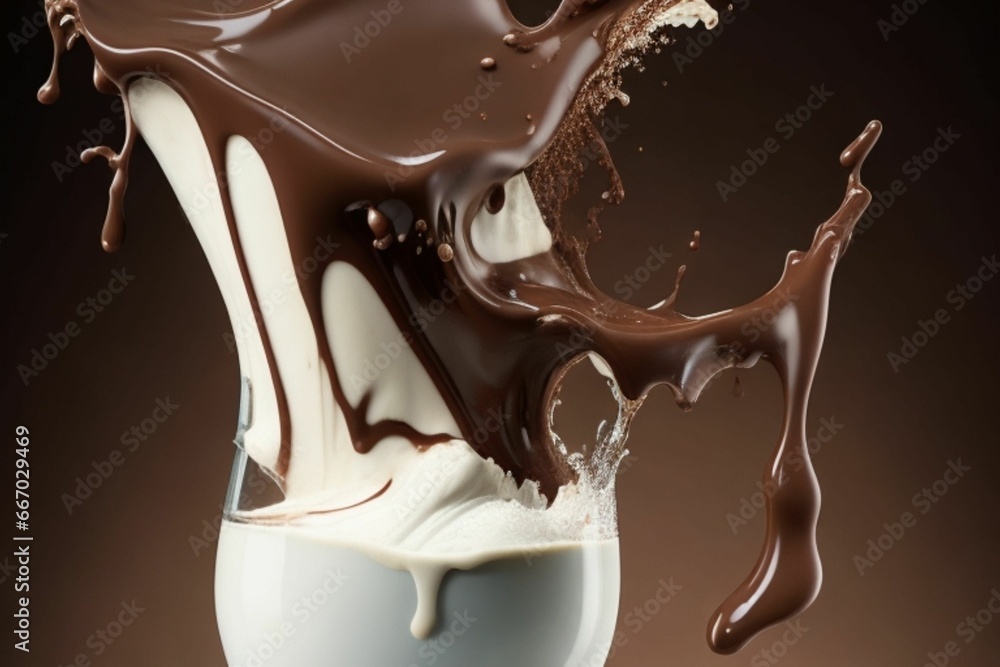 splash milk and chocolate splash milk and chocolate