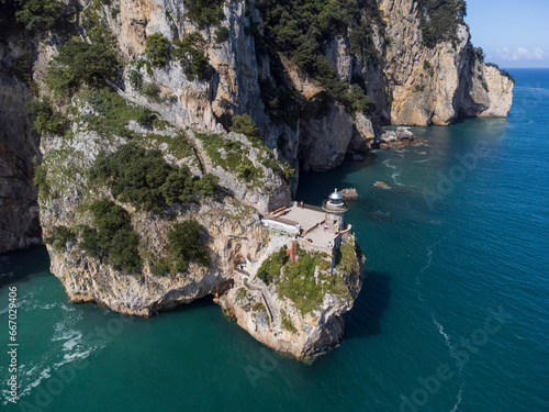 Del Caballo Lighthouse, Buciero mountain, Santoña, Cantabria, Spain