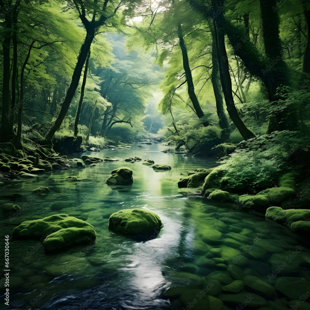 stream in the forest stream in the forest
