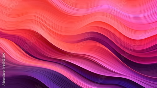 Wave pattern with flowing lines in shades of pink and purple. AI generated