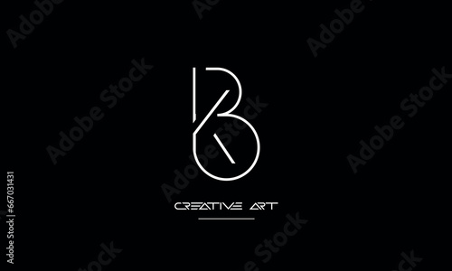 BK, KB, B, K abstract letters logo monogram