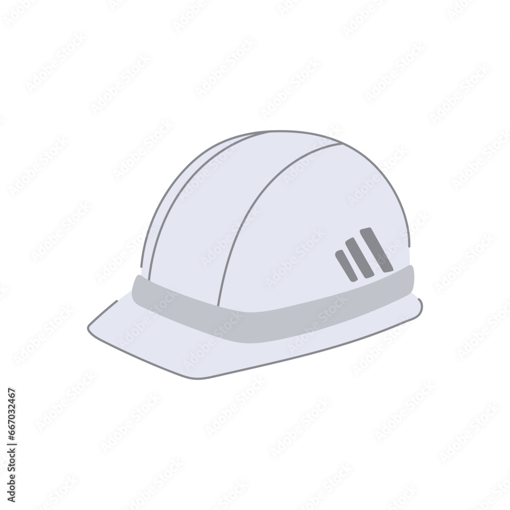 Fototapeta premium construction helmet builder cartoon. safety work, industry equipment, industrial tool construction helmet builder sign. isolated symbol vector illustration
