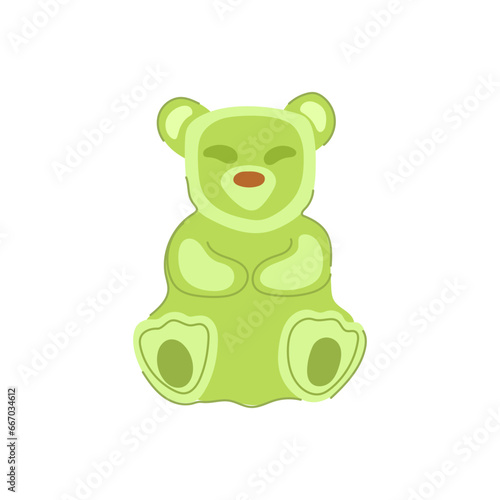 pudding jelly cartoon. snack candy, tasty strawberry, dish cute pudding jelly sign. isolated symbol vector illustration
