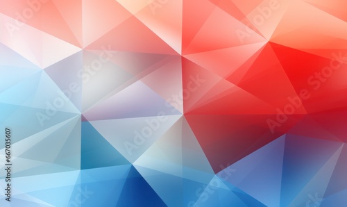 Abstract polygonal background. illustration. Red, blue, white colors.