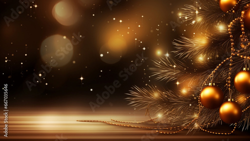 golden christmas tree