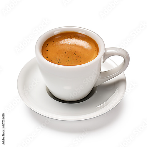 Cup of Espresso Coffee on transparent png. Ai generative.
