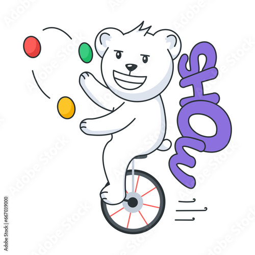 Unicycle Bear 