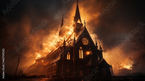 blazing church