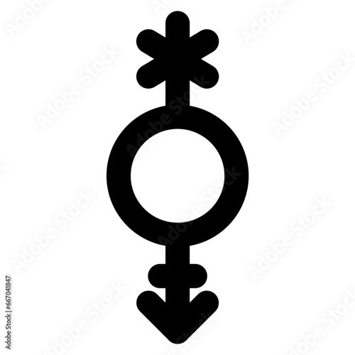 Pangender people symbol. Poligender vector icon. Symbol, sign illustration. Vector graphics