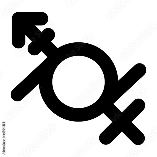 Genderfluid people symbol. Genderfluid vector icon. Symbol, sign illustration. Vector graphics