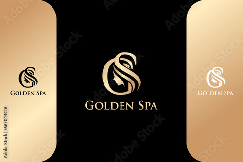 Spa Salon luxury and modern logo vector