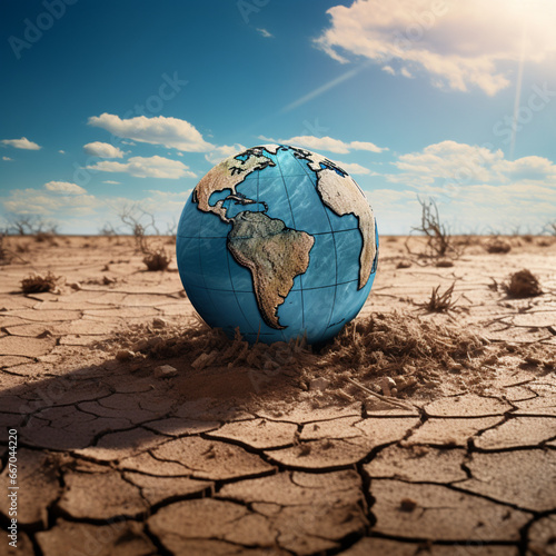 Earth image parched by climate change.