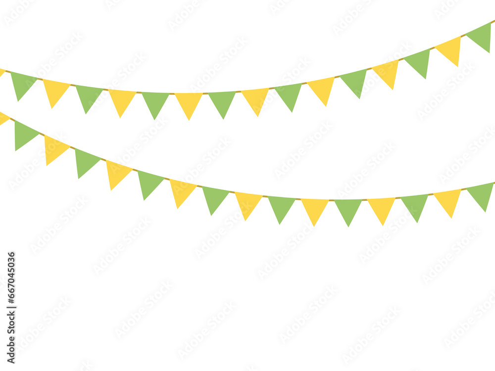 Colourful bunting flags. Festive decorations.  - obrazy, fototapety, plakaty 