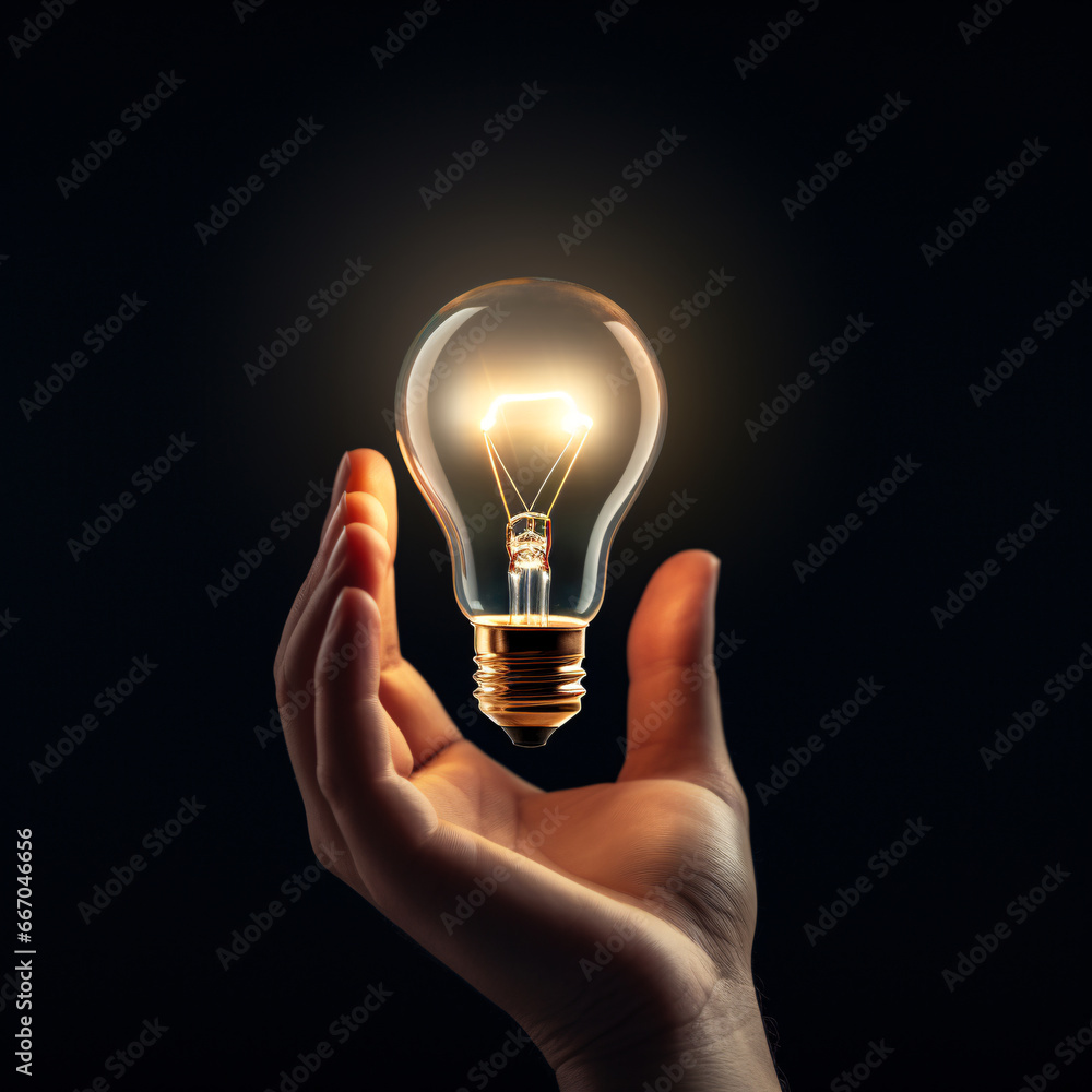 hand gently cradles a light bulb,powerful symbol innovation and creativity.The fingers curve around the bulb's smooth glass surface, while the thumb provides gentle support. Within the grasp this hand hand gently cradles a light bulb,powerful symbol innovation and creativity.The fingers curve around the bulb's smooth glass surface, while the thumb provides gentle support. Within the grasp this hand