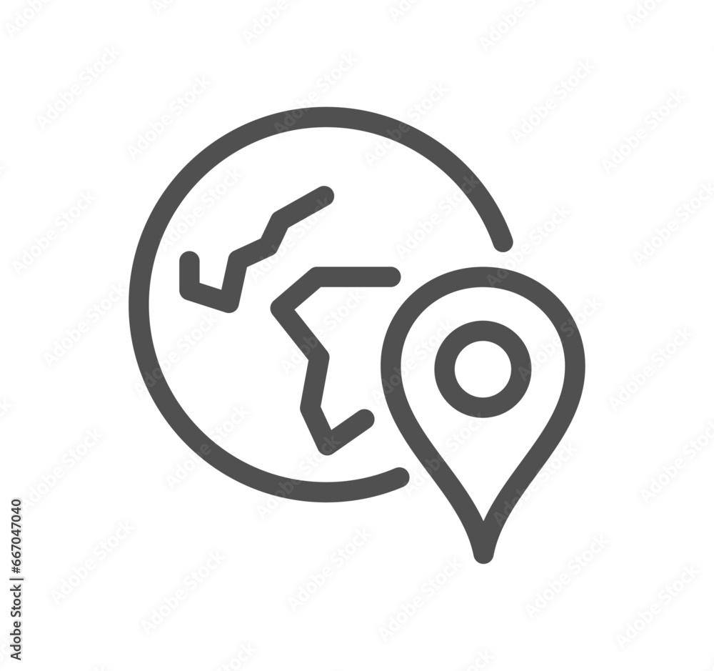 Time and address related icon outline and linear vector. Time and address related icon outline and linear vector.