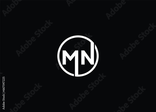 MN logo design and monogram logo photo