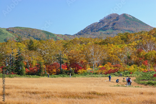 ニセコ五色温泉界隈の紅葉風景