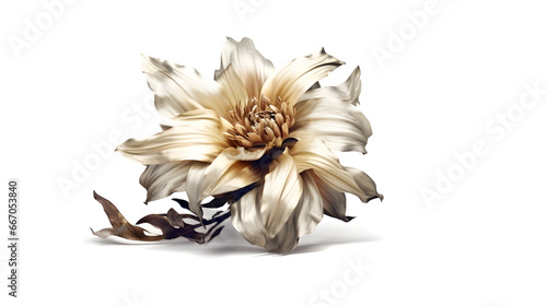 flower isolated floral nature plant spring leaf background summer generative Ai.