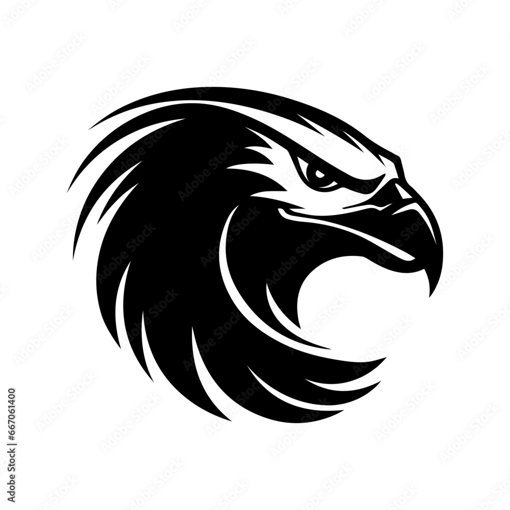 Obraz premium Eagle Head Silhouette Vector Illustration