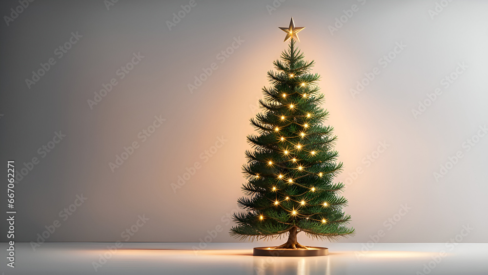 Christmas tree on the background with copy space. Christmas tree on the background with copy space.