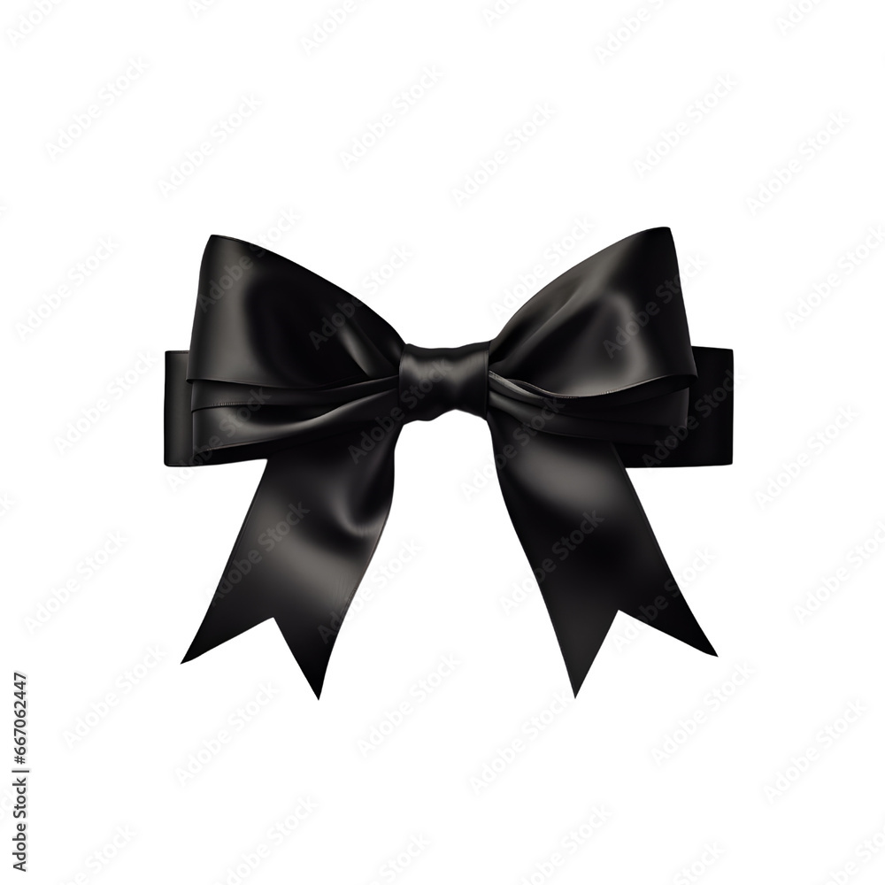 Elegant, glossy black satin ribbon tied in a bow, perfect for adding a luxurious touch to gifts and presents on a transparent background. Elegant, glossy black satin ribbon tied in a bow, perfect for adding a luxurious touch to gifts and presents on a transparent background.