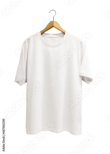 white t shirt on a hanger, front