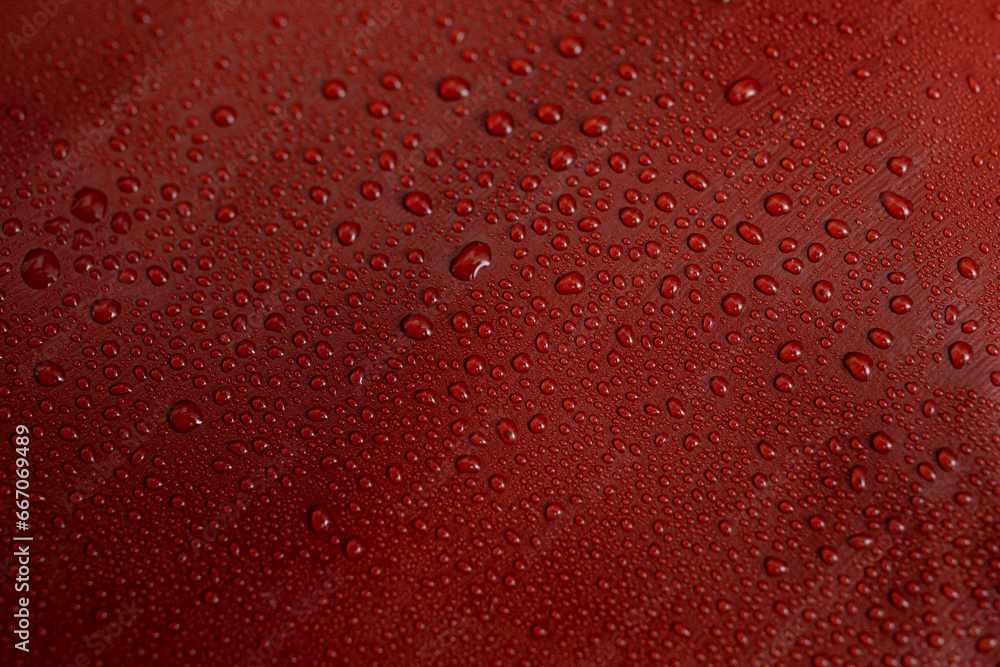 water drops on red brown leather texture, soft focus close up pattern water drops on red brown leather texture, soft focus close up pattern