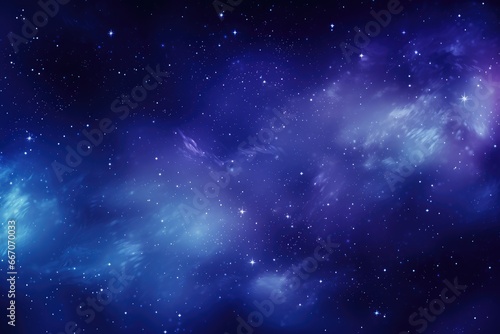 Night sky with stars. Universe filled with clouds  nebula and galaxy. Landscape with gradient blue and purple colorful cosmos with stardust and milky way. Magic color galaxy  space background 