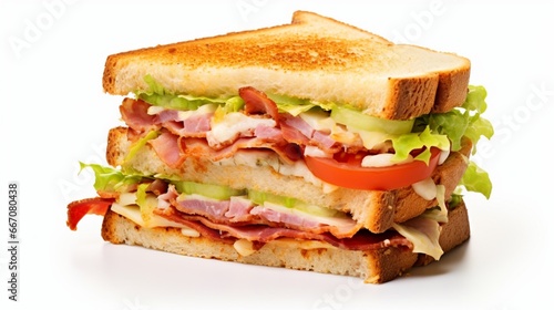 sandwich with ham  generated by AI