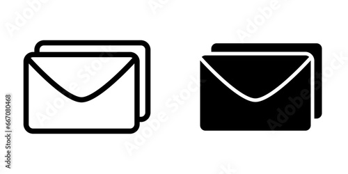 Mail icon set. email icon vector. E-mail icon. Envelope illustration