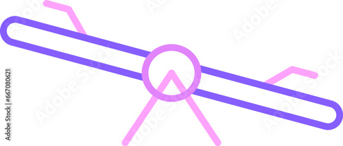 See saw outline icon