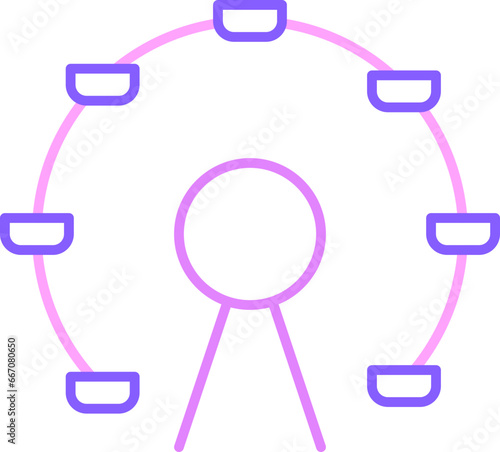 Ferris wheel outline icon