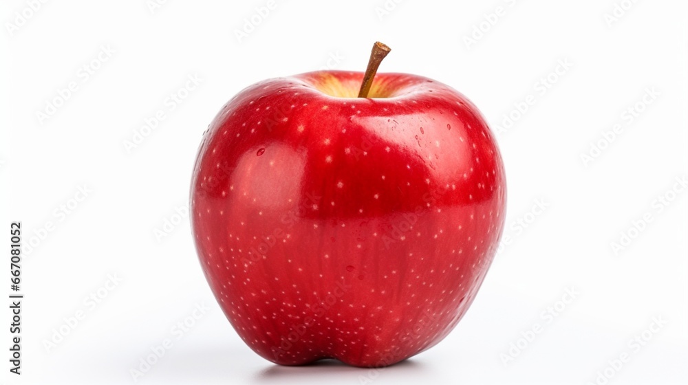 red apple isolated on white generated by AI red apple isolated on white generated by AI