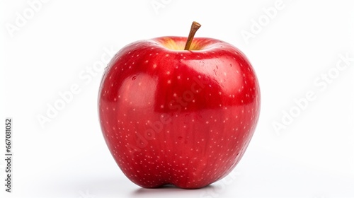 red apple isolated on white generated by AI
