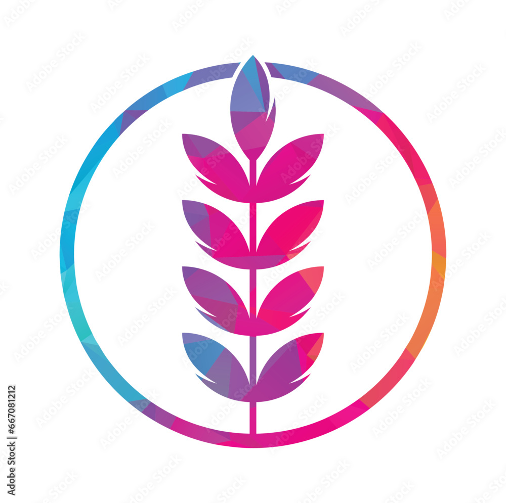 wheat grain icon vector logo design. Simple wheat  vector icon logo design.