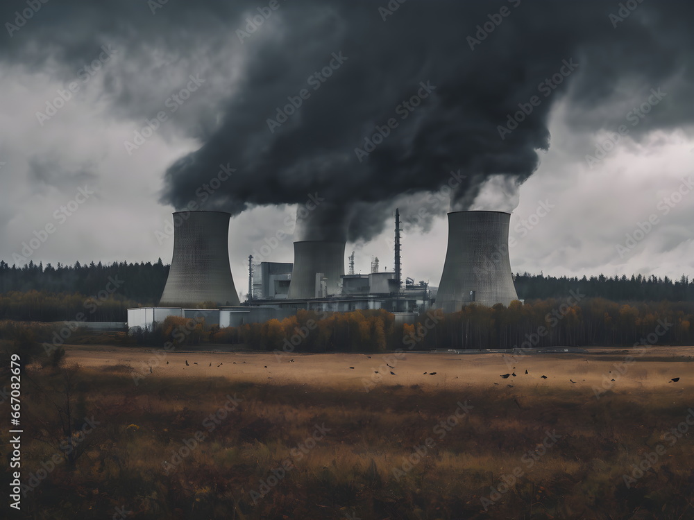 Heavy pollution from nuclear power plant Heavy pollution from nuclear power plant