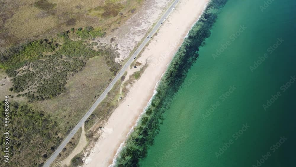Aerial view of Gradina (Garden) Beach near town of Sozopol, Burgas Region, Bulgaria Aerial view of Gradina (Garden) Beach near town of Sozopol, Burgas Region, Bulgaria