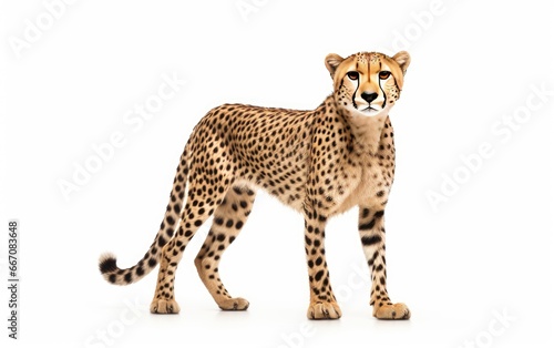Cheetah Animal On Transparent Background.