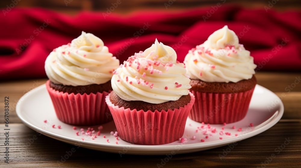 cupcake with pink frosting generated by AI cupcake with pink frosting generated by AI