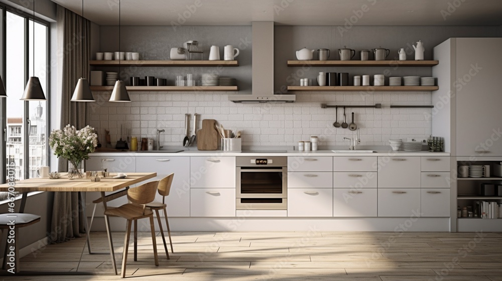 modern kitchen interior  generated by AI