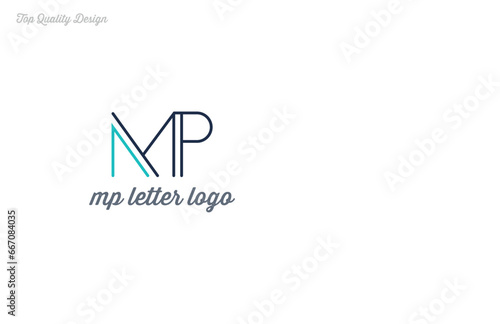 mp text logo design