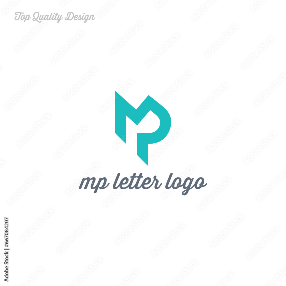 MP text business logo design MP text business logo design