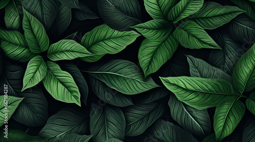 green leaves background   generative AI © No34